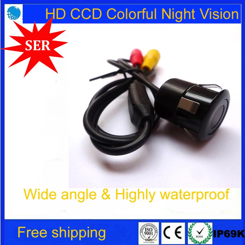 

Free Shipping HD CCD Car Rear View Camera 170 Lens Angle Parking Camera With View Reverse Camera Reversing for all car Promotion