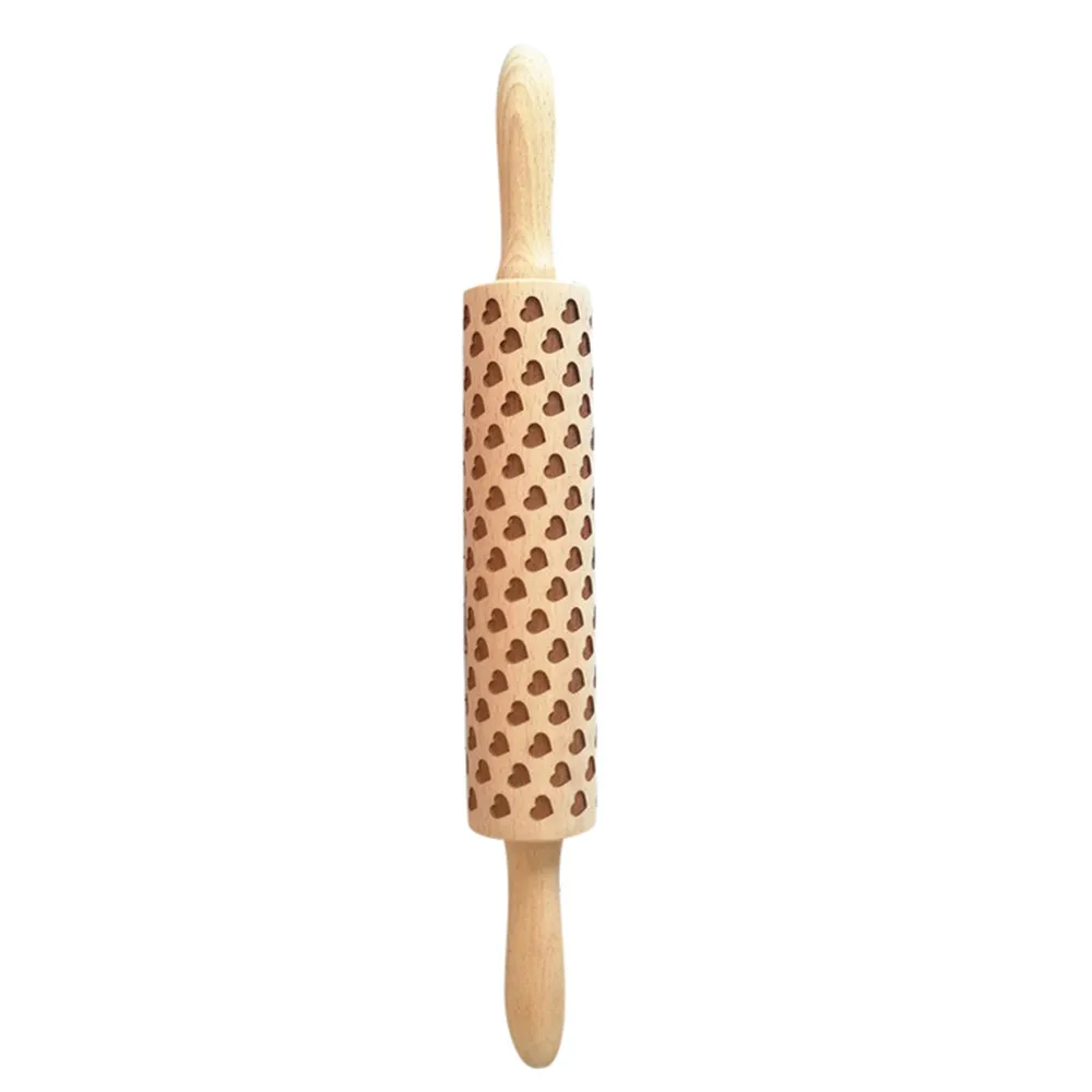 Рождественский тиснение Rolling Pin гравированный Rolling Pin рельефная Скалка кухонный инструмент выпечка печенье