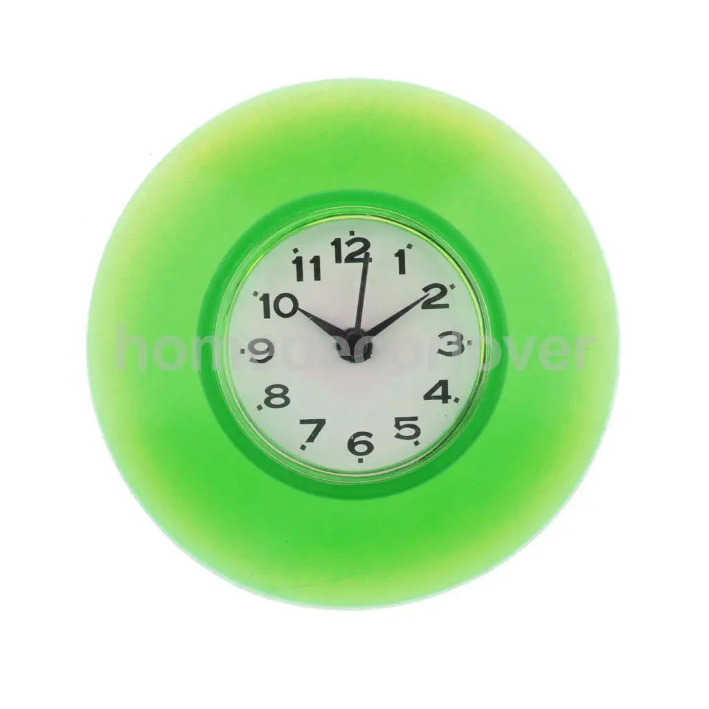 Waterproof Wall/Mirror/Glass/Fridge Sucker Cup Clock Bathroom Kitchen Shower Bath Wall Clock for Home Decoraion 