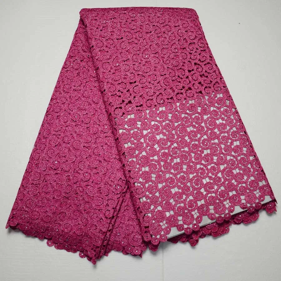 As Picture GJ3047 Нигерия простой фиолетовый персик Fuschia оранжевый красный бирюзовый зеленый Королевский синий африканский нигерийский шнур гипюр кружевной ткани - Цвет: As Picture