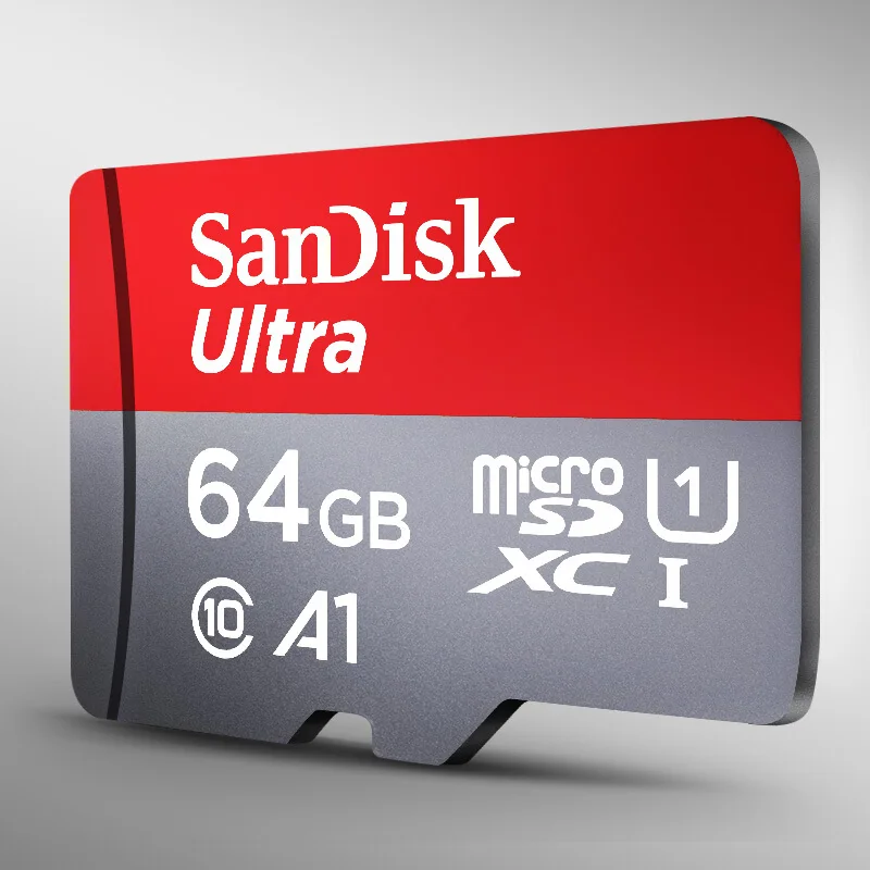 Двойной Флеш-накопитель SanDisk Ultra micro SD card 64 Гб microSDHC/micro SDXC UHS-I слот для карт памяти 32 Гб 80 МБ/с. TF карты 128 ГБ оперативной памяти, 16 Гб встроенной памяти, 8 ГБ для Камера& смартфонов