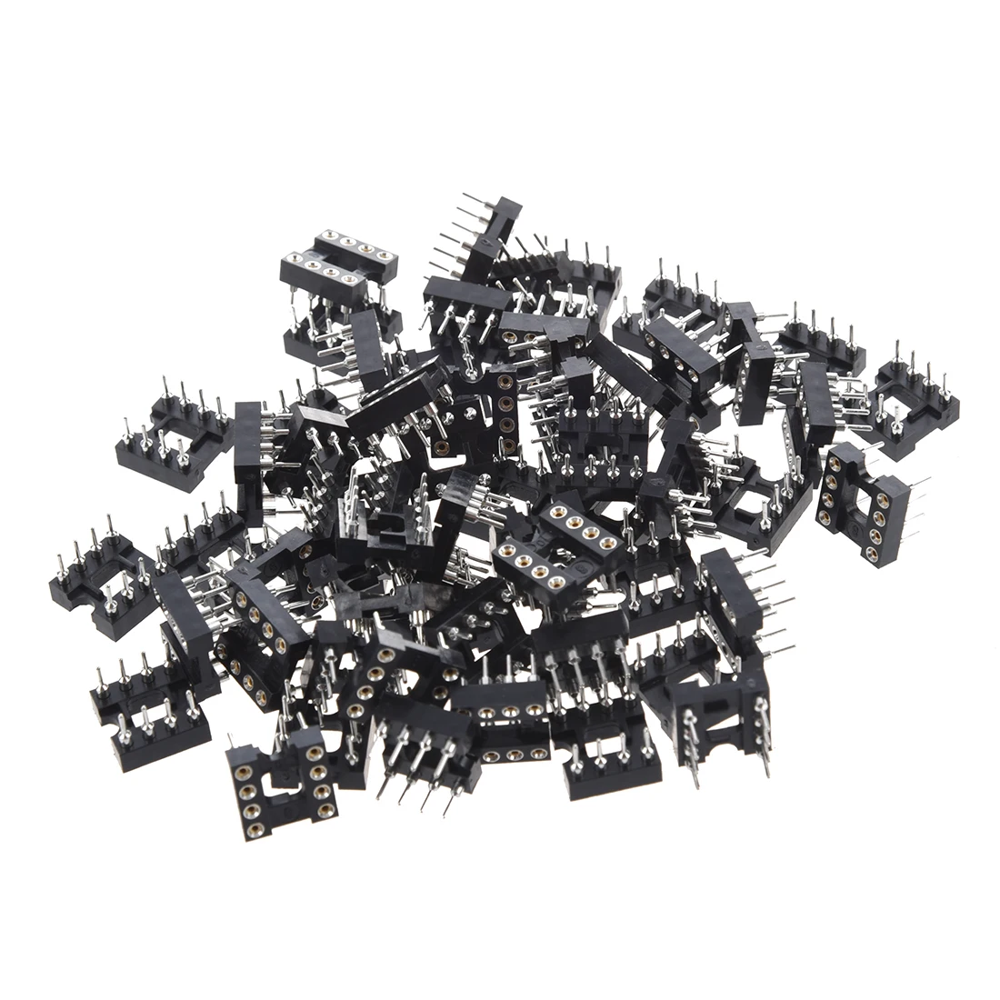 SODIAL (R) 60 шт. 8 круглый булавки 2,54 мм Шаг DIP Ic Разъемы-адаптеры