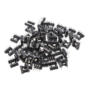 

SODIAL(R) 60 Pcs 8 Round Pin 2.54mm Pitch DIP Ic Adaptor Sockets