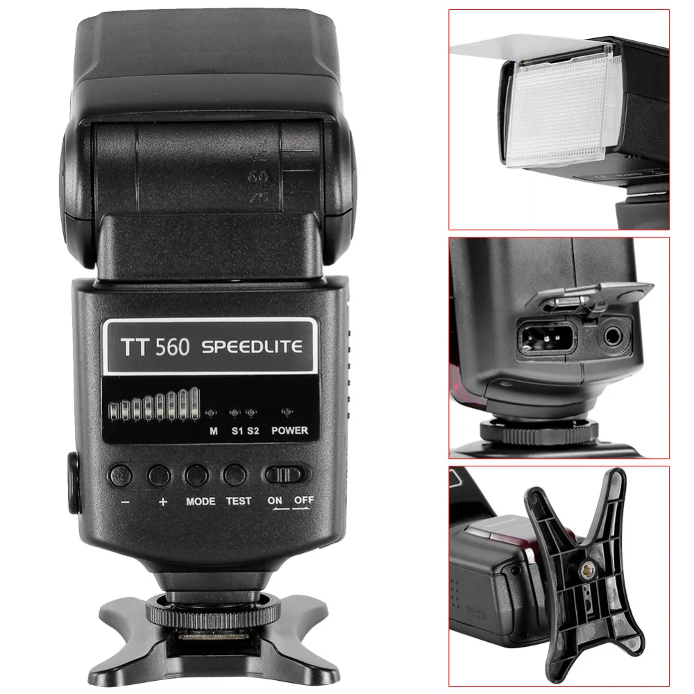 Neewer TT560 Вспышка Speedlite с 12 цветными фильтрами комплект для Canon Nikon Panasonic Olympus Pentax и других DSLR камер