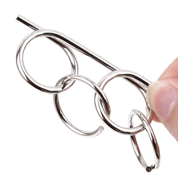 

18PCS/Set Metal Puzzle IQ Mind Brain Teaser Magic Wire Puzzles Game Toys Solutio For Children Adults Kids 990893