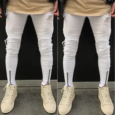 stylish scratch jeans