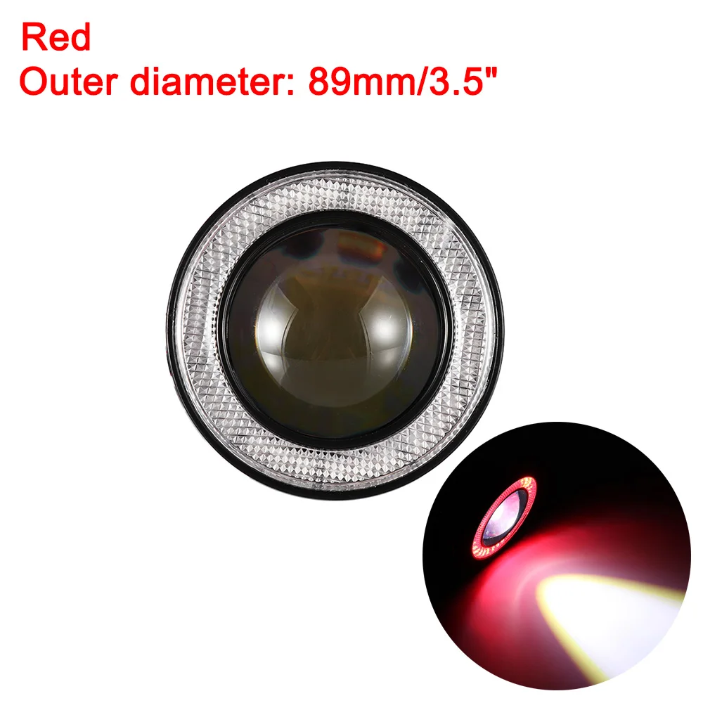 2 шт. 1200LM DC12V 30 Вт светодиодный COB Ангельские глазки Противотуманные фары комплект фар автомобиля Пластик оболочки DRL модификации Универсальный - Испускаемый цвет: 3.5 red