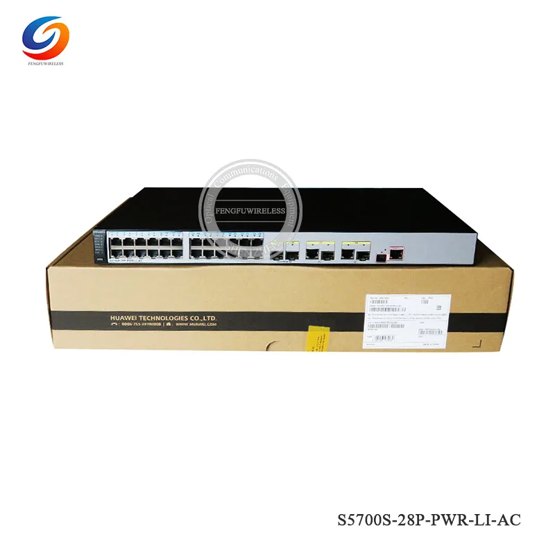 Mulifunctional HW S5700 серии коммутатор 24 x PoE+ 10/100/1000BASE-T порты, 4 x GE SFP порты S5700S-28P-PWR-LI-AC
