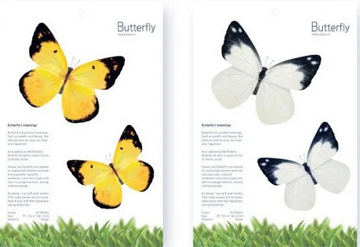 Прекрасный Vivid Butterfly заметки, красивая бабочка Sticky блокноты для записи, заметок, письма, украшения