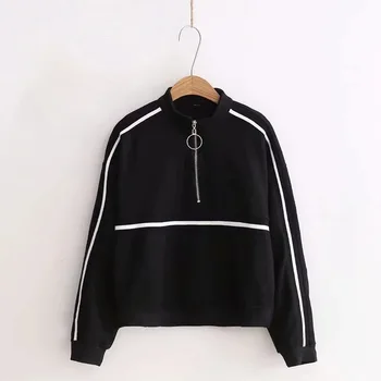 

Women Sweatshirt Hoodie Striped Fashion Summer Autumn Hip Hop Street Sweatshirt Sporting Pullover Sweatshirt Hoodies