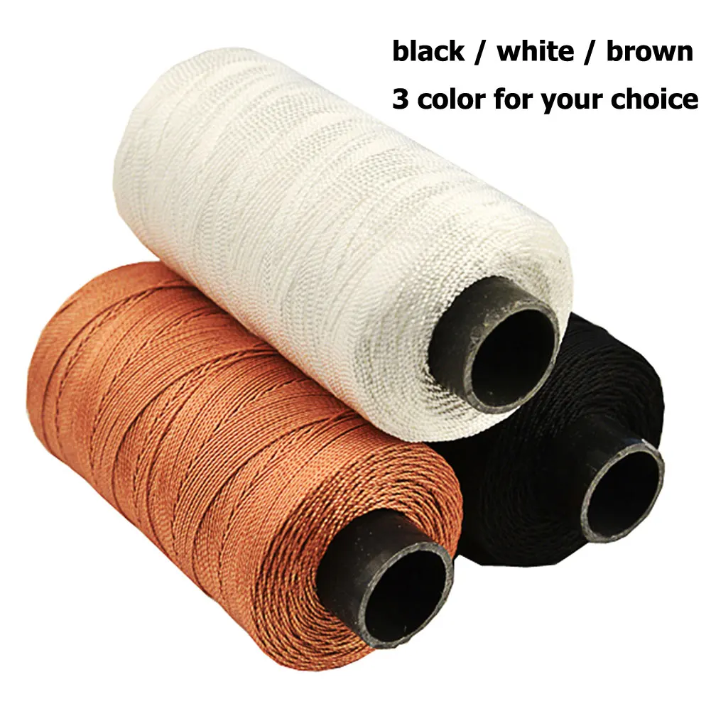 Hilos de coser duraderos, hilo cuero de nailon, resistente, para reparación de zapatos artesanales, color negro/Blanco/marrón, pies, 300M|sewing thread|leather sewing waxed threadthread for sewing AliExpress