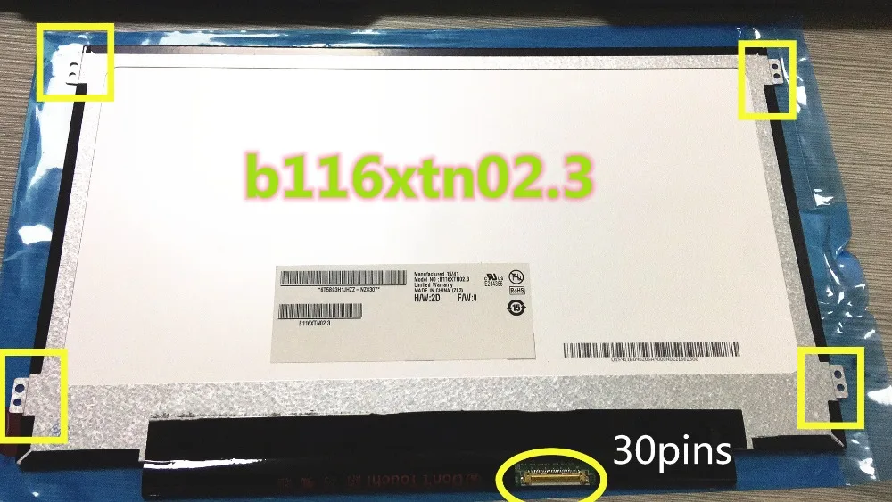 20 шт./лот B116XTN02.1 N116BGE-EA1 EB2 E32 E42 EA2 B116XTN01.0 B116XTN02.3 M116NWR1 R7 30PIN ноутбук EDP ЖК-дисплей светодиодный экран