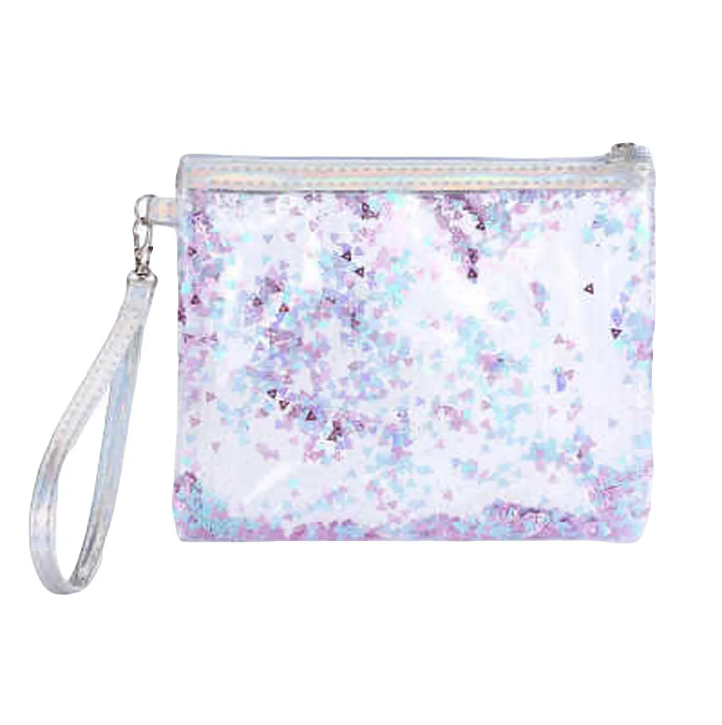 

Translucent Reflective Women Vintage Bag Transparent Make Up Bags Travel Bag Make Up Pouch Bag