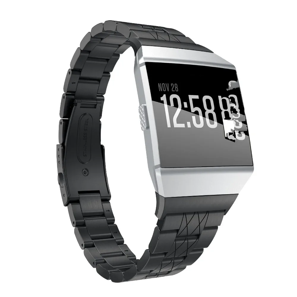 2 In1 COMLYO наручный ремешок для Fitbit ионной ремень Нержавеющая сталь Smartwatch металлический браслет ремешок для Fitbit ионной защитная пленка