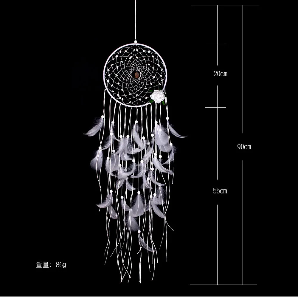 Dreamcatcher Handmade Wind Chimes Hanging Pendant Feather Indian Dream Catcher Wall Art Hangings Car Home Decorations Crafts