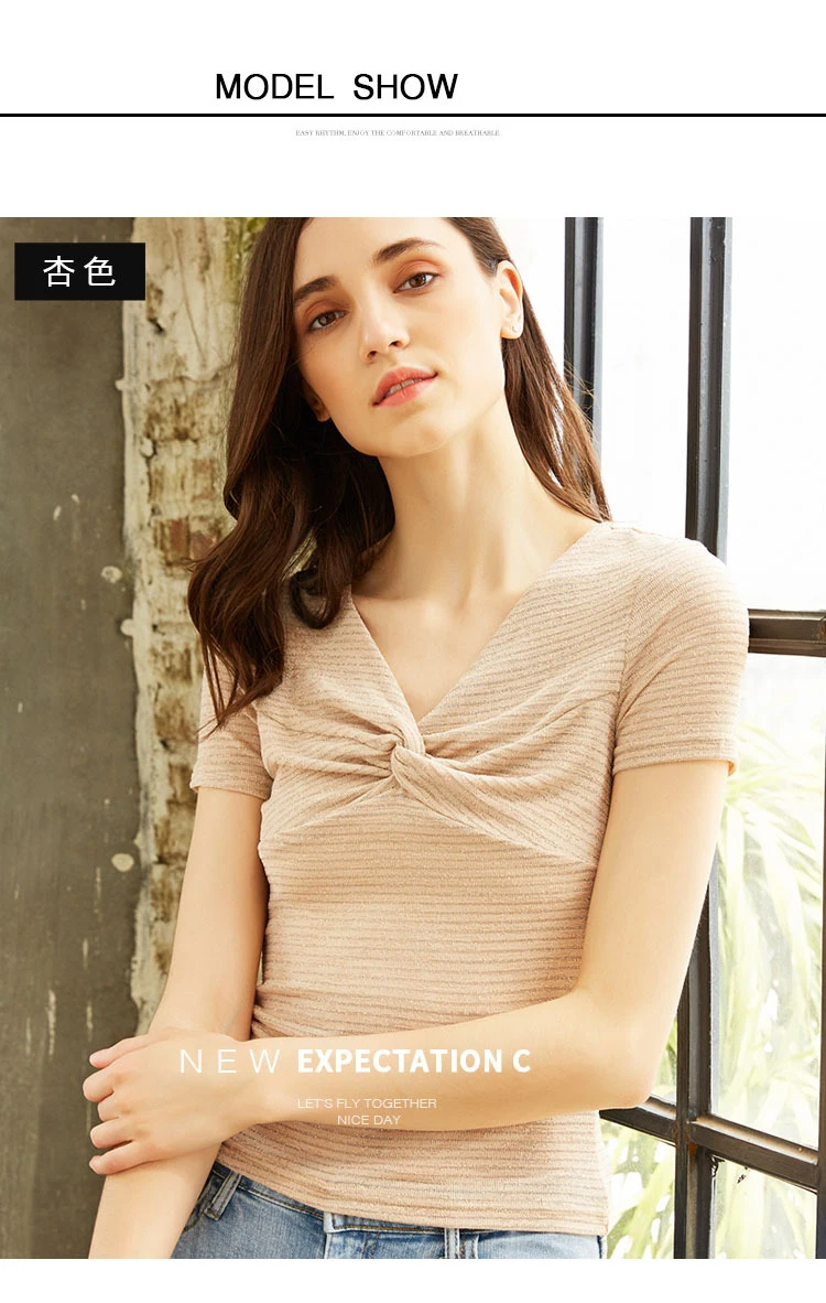 Moda jihan/женская футболка с v-образным вырезом, пляжные бикини, футболка, сексуальные женские топы, хлопковые Летние Повседневные Вечерние стрейчевое большого размера для девочек
