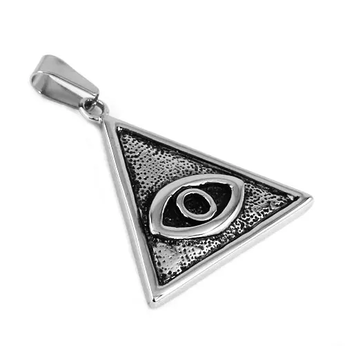 Illuminati Пирамида Глаз символ кулон из нержавеющей стали ювелирные изделия высокого качества панк Мотор Байкер масонский кулон SWP0373