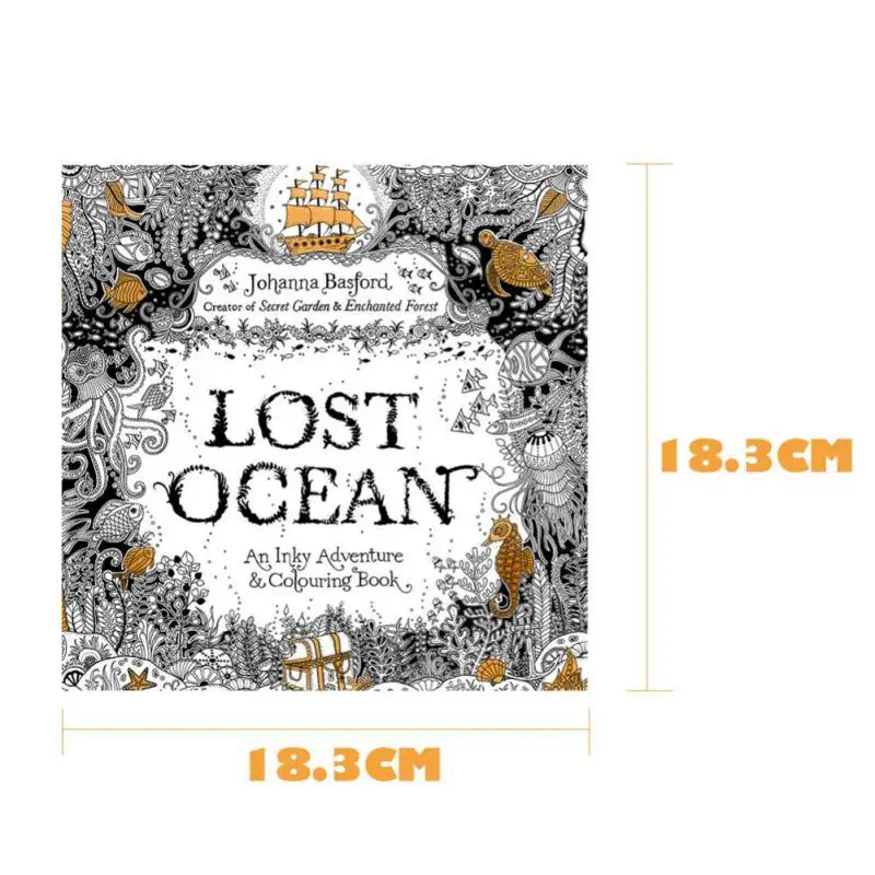 24 стр. «lost Ocean» зачарованным лесом книжка-раскраска для взрослых детей снять стресс убить время для живописи, рисования Гостевая книга свадебный подарок