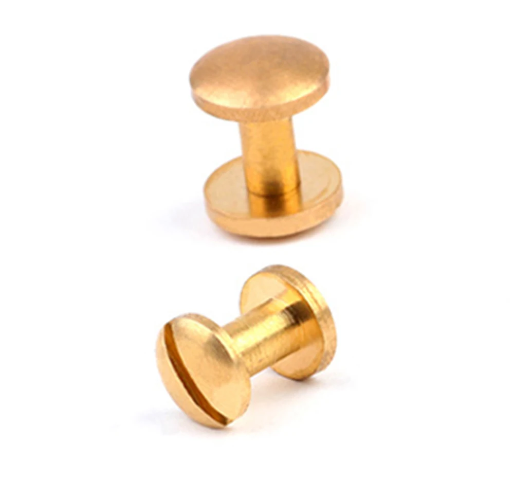 

Passion Junetree Chicago Screws Solid Brass Domed Arc Head Stud Button Screwback ( pack of 5 )
