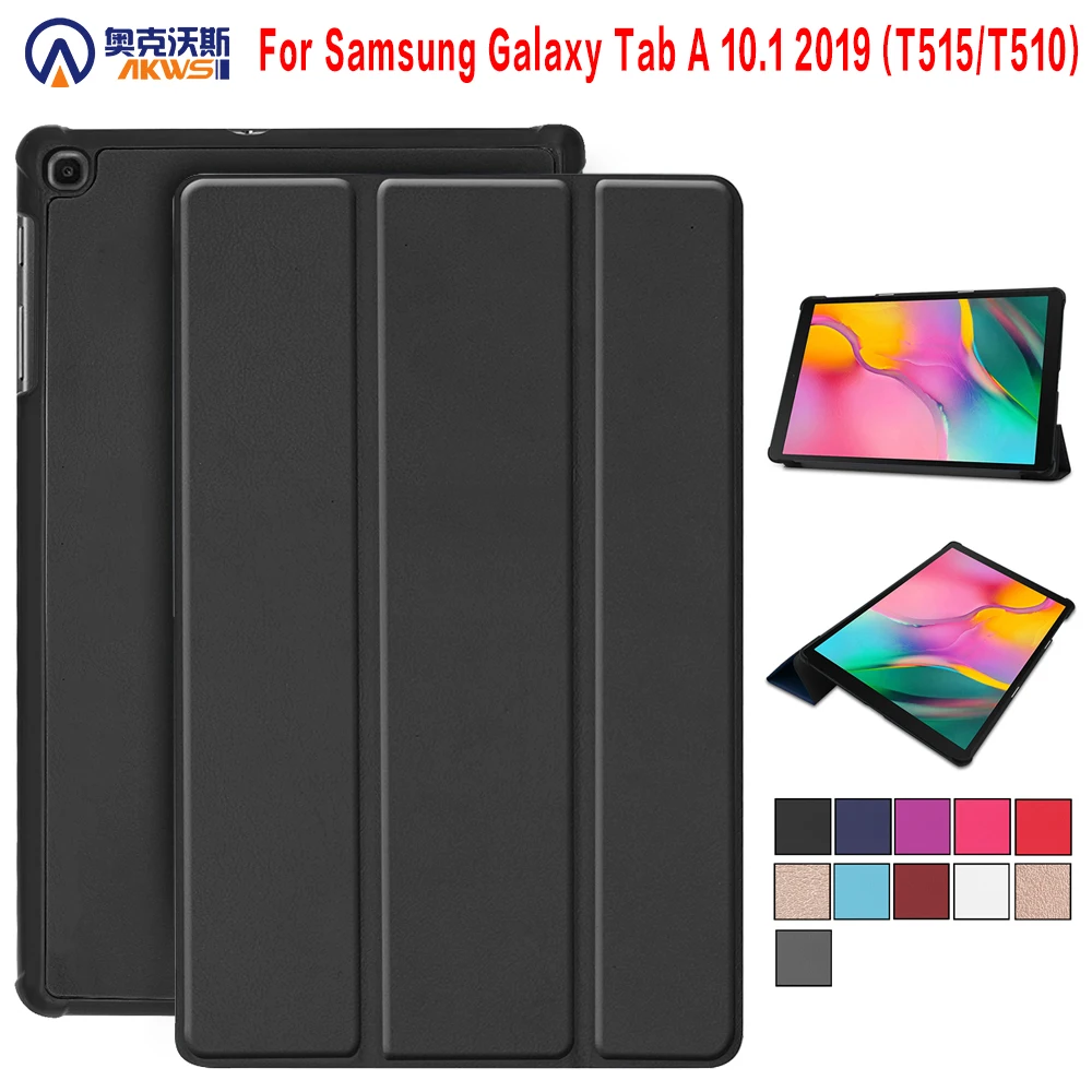 YUYOUG 2019 Leather PU Tablet Case Cover Accessories for Samsung Galaxy Tab A 10.1 2019 SM-T510/515 