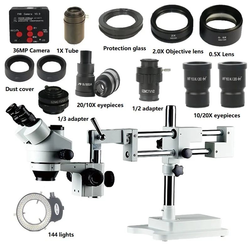 3.5X-90X Simul-focal двойной рычаг стрелы Тринокулярный Стерео микроскоп стенд 36MP HDMI Цифровой Видео пайки microscopio камера