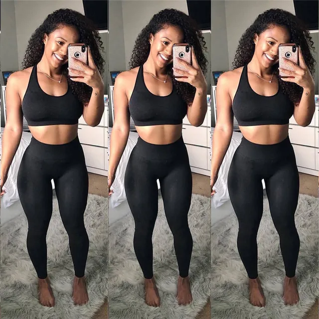 2019 Womens Seamless Leggings Pants High Waist Fitness Push Up Gym Leggings Sport Trousers Workout Slim Leggins Plus Size 2