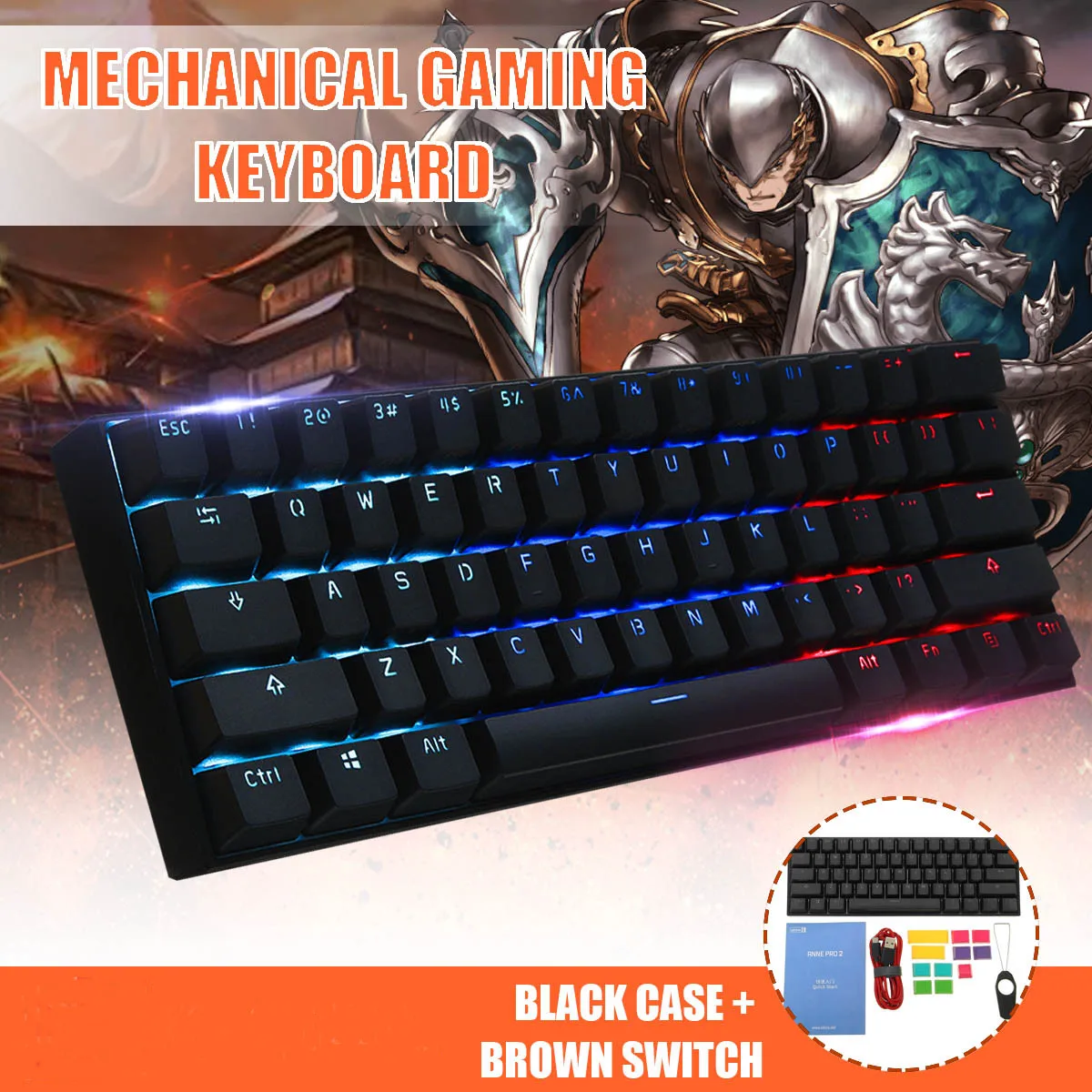 Переключатель gateron версия Obins Anne NKRO bluetooth 4,0 type-C RGB Механическая игровая клавиатура Компьютерные периферийные устройства