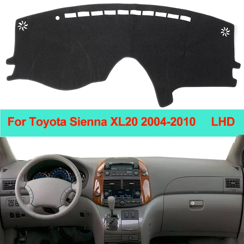 Car Inner Dashboard Cover Dash mat Carpet Cushion Sun Shade DashMat For Toyota Sienna XL20 2004 2005 2006 2007 2008 2009 2010