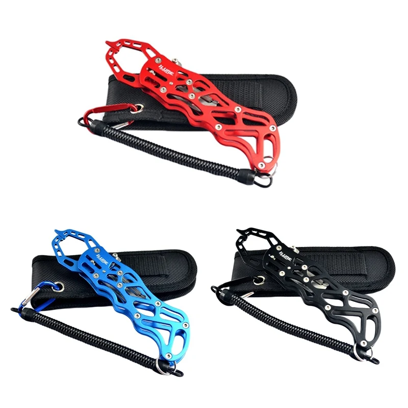

Portable Aluminium Fishing Lip Grips Fish Controller Fishing Pliers Hollow Out Controlling Tools Fishing Grippers Clamp Fishing