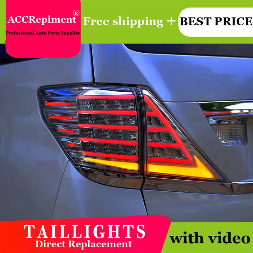 4 шт. автомобильный Стайлинг для Toyota Alphard задние фонари 2007-2013 для Alphard светодиодный задний фонарь+ сигнал поворота+ тормоз+ обратный светодиодный свет