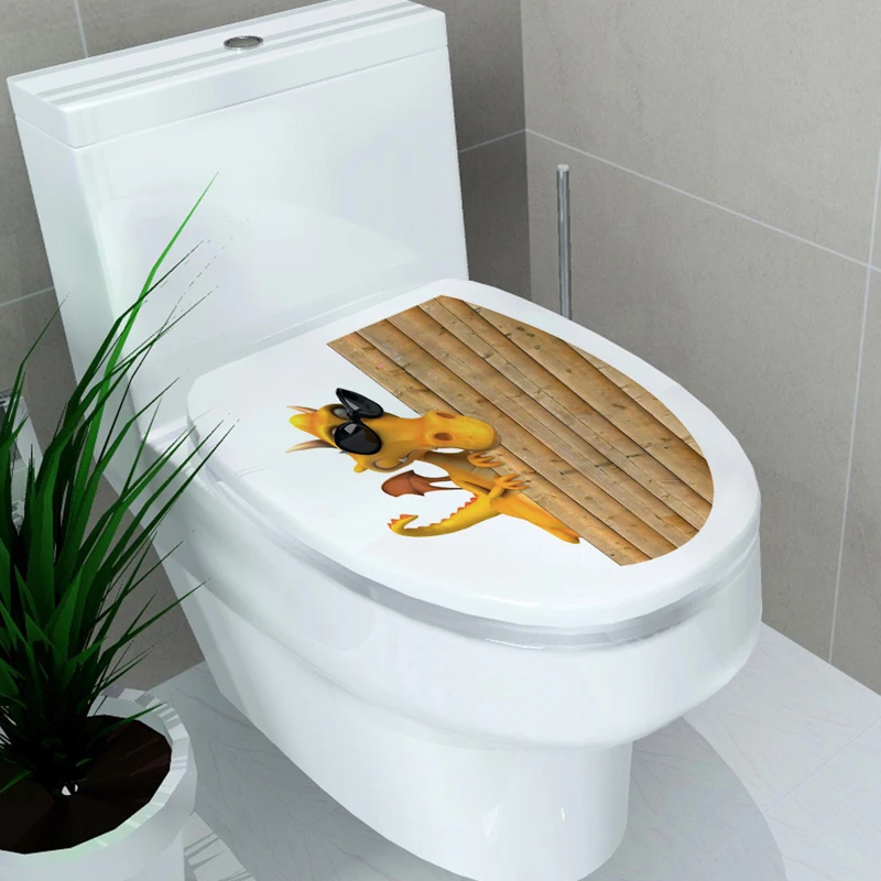 

3D Dragon Removable Wall Stickers PVC Wall Decals Home Decor Hole View Toilet Sticker Home Decoration Art