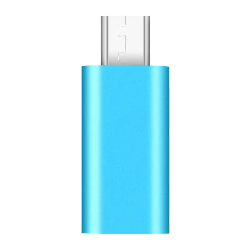 8pin Женский к Micro USB Мужской зарядный переходник конвертер адаптер для samsung huawei Xiaomi zte Android смартфон - Цвет: Синий