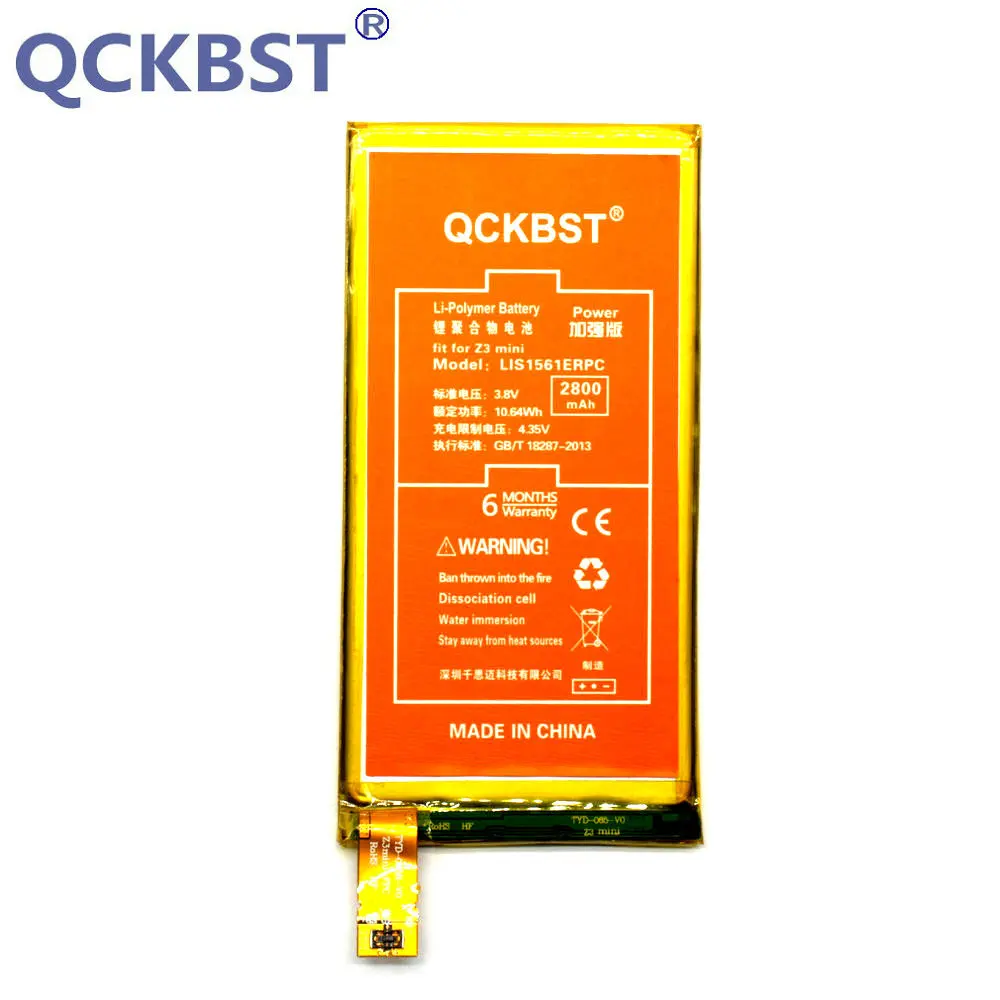 QCKBST LIS1561ERPC Батарея для Sony Xperia Z3 Мини Z3mini компактный M55W D5833 SO-02G телефон 2800 мА/ч, высокоемкие батареи