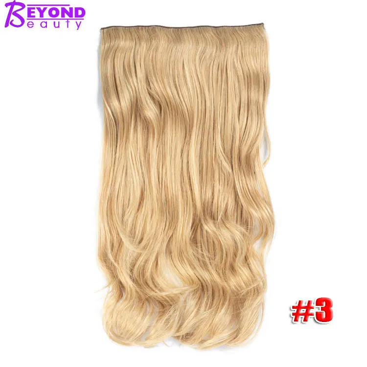 Beyond beauty, 24 дюйма, 60 см, длинные волнистые, черный, коричневый, блондин, цветные синтетические волосы для наращивания на заколках, натуральные волокна, искусственные волосы - Цвет: #3