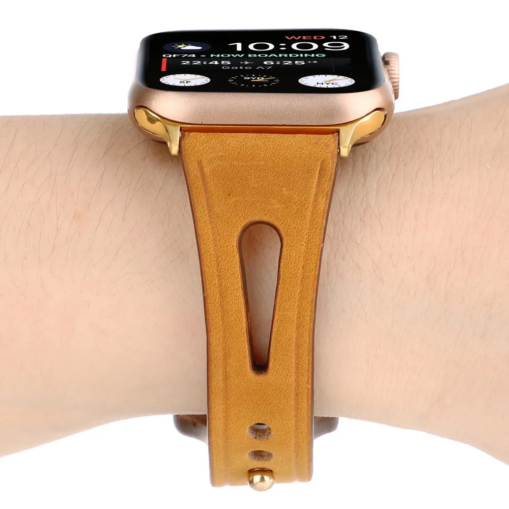 Ремешок для женщин для Apple Watch Band 38 мм 40 мм 42 мм 44 мм браслет кожаный для iWatch ремешок серии 1 2 3 4 ремешок для часов