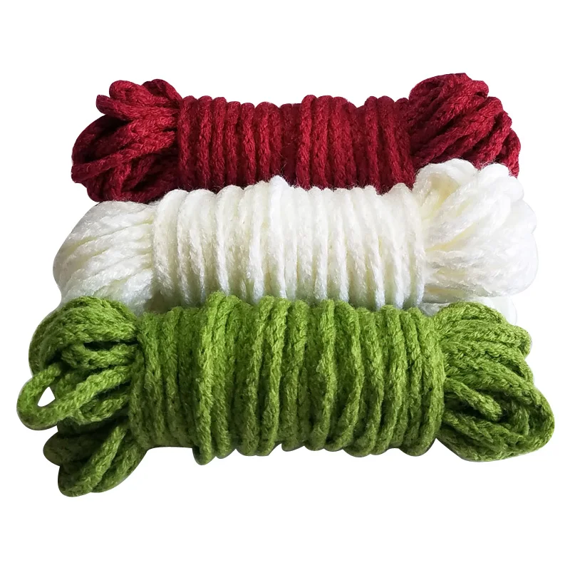 100 acrylic braided cords Diameter 5mm thick rope 5m/lot for hand