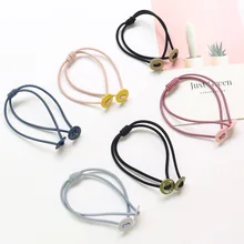 1 шт. простой двойной узел веревка небольшой свежий резинка для хвоста группа волос кольцо пластик Кнопка волос кольцо G0502