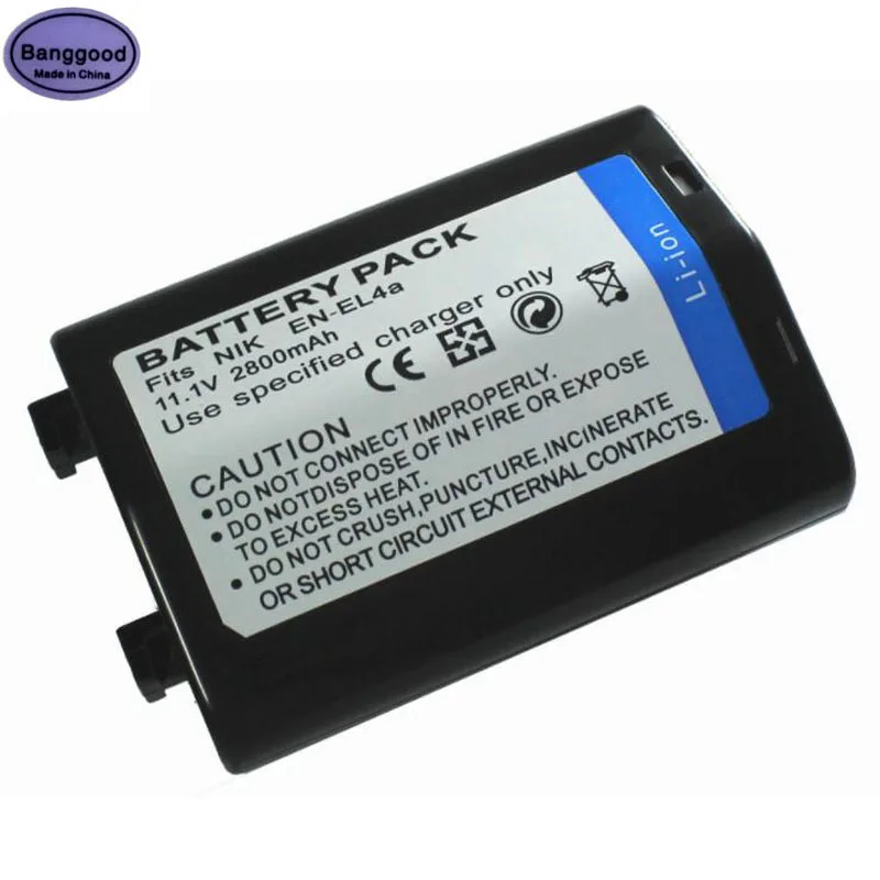 11,1 V 2800 мА/ч, EN-EL4 RU EL4 EN-EL4a ENEL4a батарейный блок камеры для Nikon D-SLR D2H D2Hs D2X D2Xs D3 D3S F6 MH-21