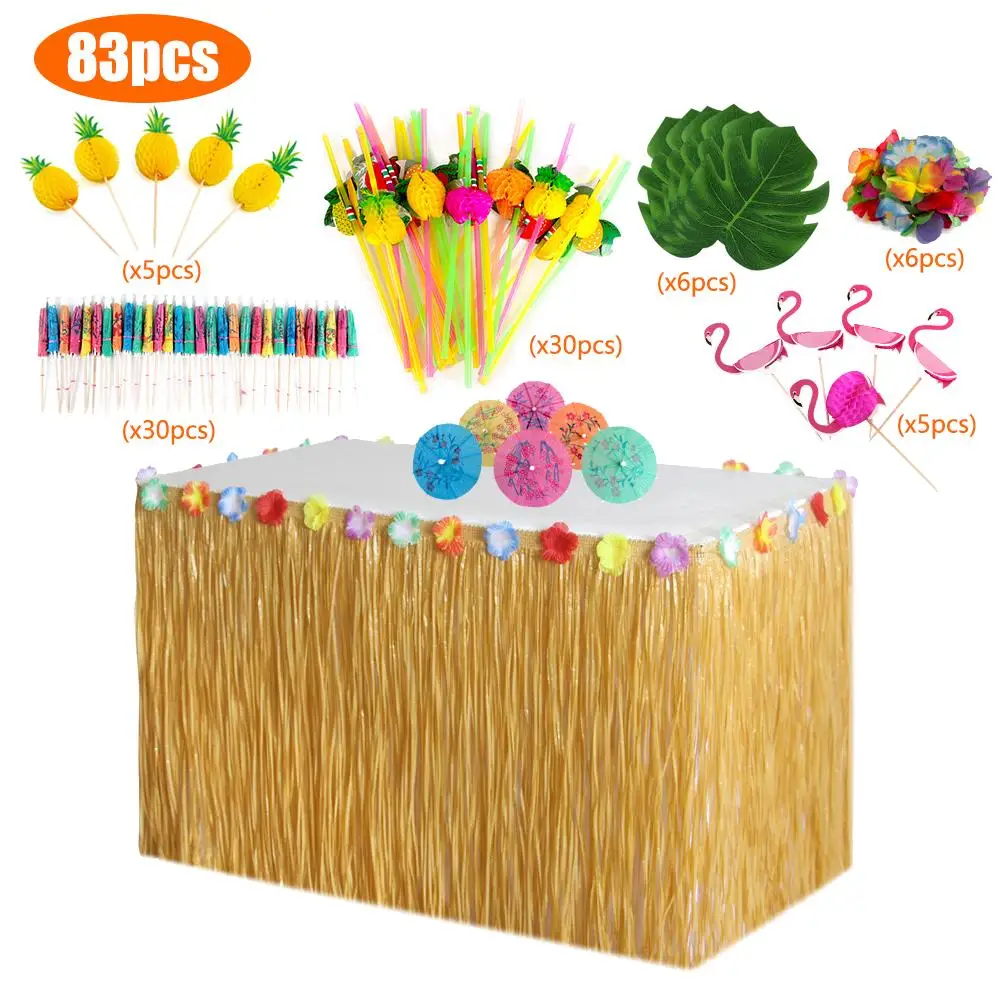 Multi Colors Table Skirt Hawaiian Table Cloth For Wedding Party Decoration Home Textile Tablecloths Accessories Flamingo 4