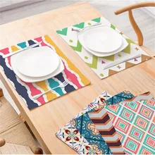 Красочные коврики для кухонного стола, простые подставки под столовые приборы, декоративные подставки под столовые приборы, подставки под чай