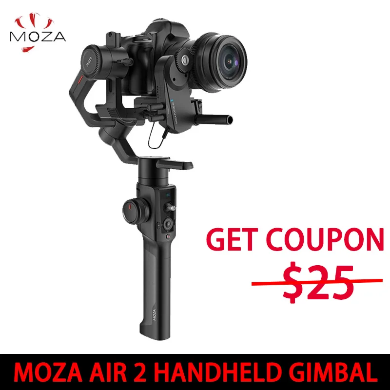 

IN STOCK! Moza Air 2 3-Axis Camera Stabilizer for DSLR Mirrorless Camera Canon 5D2/3/4 AIR2 vs Feiyu AK4000 DJI Ronin S