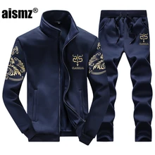 Aismz мужской спортивный костюм Толстовка спортивный костюм без толстовки мужской Повседневный Активный костюм на молнии Верхняя одежда 2 шт. куртка+ брюки наборы
