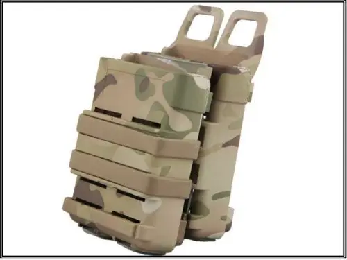 

Airsoft MULTICAM Fast Mag Molle Pouch M4 Double FastMag Clip / 5.56mm Magazine