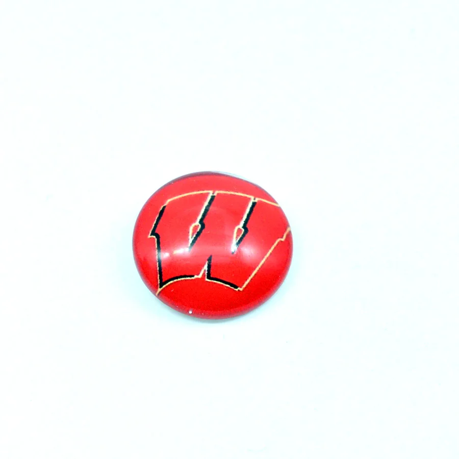 Университета украшения с Баскетбольной Тематикой Wisconsin badgers переливающиеся амулеты для подвески в форме бокалов медальон модные 2018