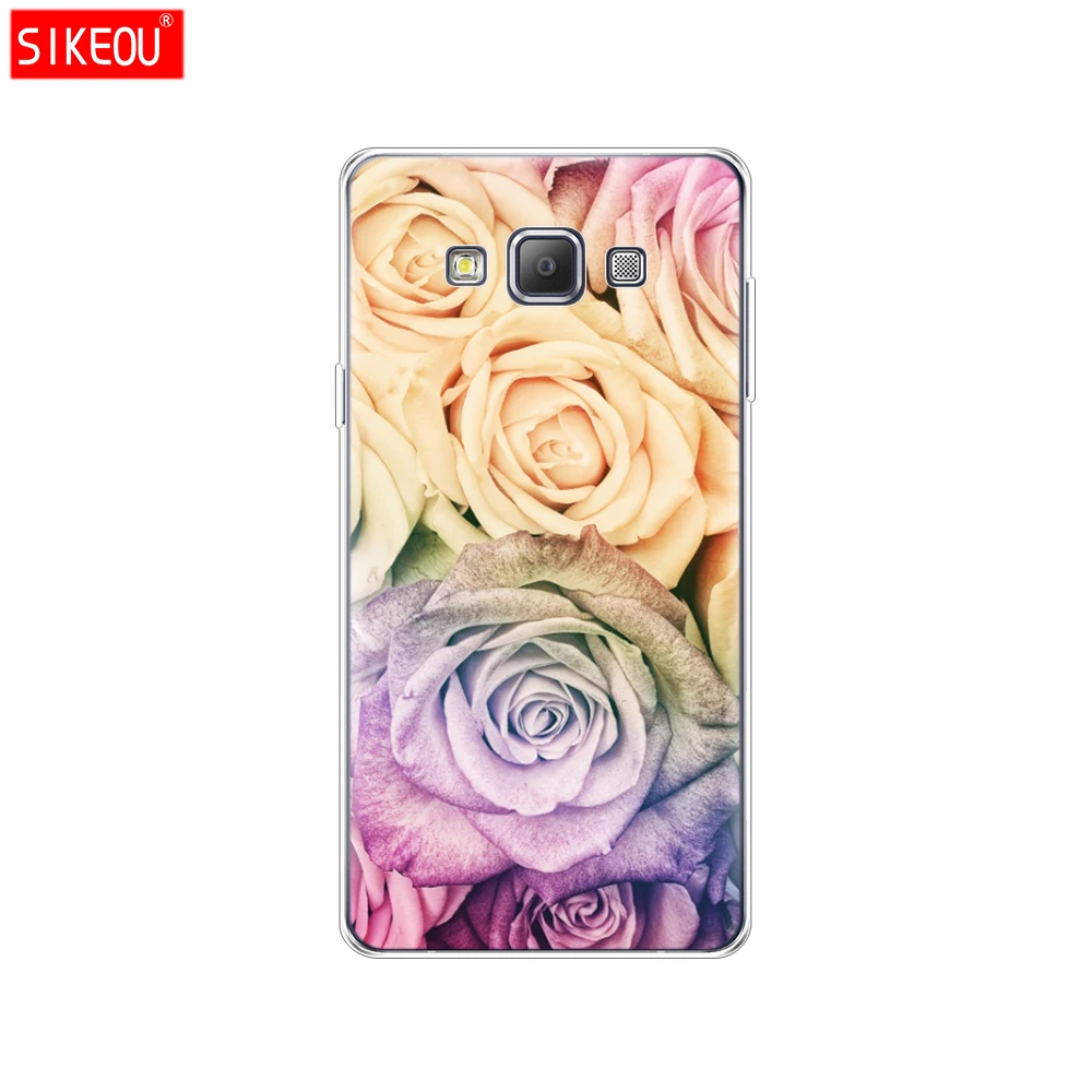 61818 Силиконовый чехол для Samsung Galaxy A3 A3 A5 A7 A500 A510 A520 A300 A310 A320 A700 A710 A720 и изображениями красочного цветка розы пиона - Цвет: 61818