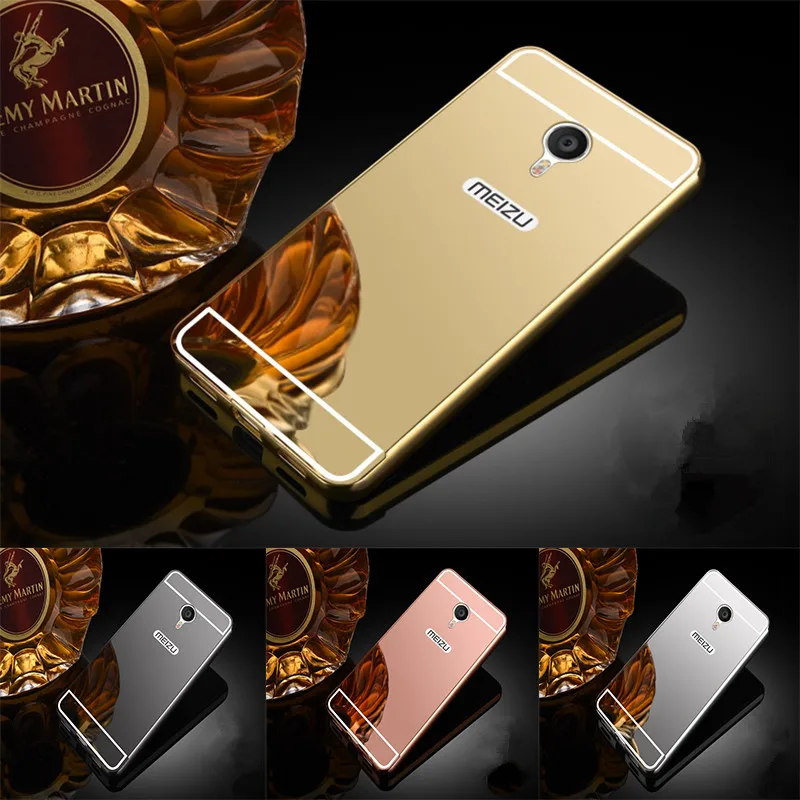 

Luxury Rose Gold Mirror Cases For Meizu M5 Note Alumimum Metal Frame shell Back Cover for Meizu M3 Note Meilan NOTE 3