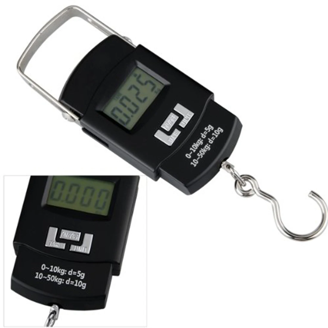 

Hanging Luggage Fishing Weighing Scale 1pc 50kg*10g LCD Display Mini Digital Scale Fine Weighing Balance hand scales