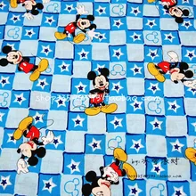 50*108 см с Микки Маусом для мальчика хлопчатобумажная ткань для шитья материал "сделай сам" в стиле пэчворк