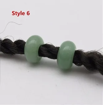 2pcs Style 6 2 шт./упак. из натурального камня разных 11 видов стилей, подвязанные лентой, с объемной волной, дредлоки, для увеличения объема, бусины кольца трубки для ювелирных изделий, дредлоки, для увеличения объема, аксессуары - Цвет: 2pcs Style 6