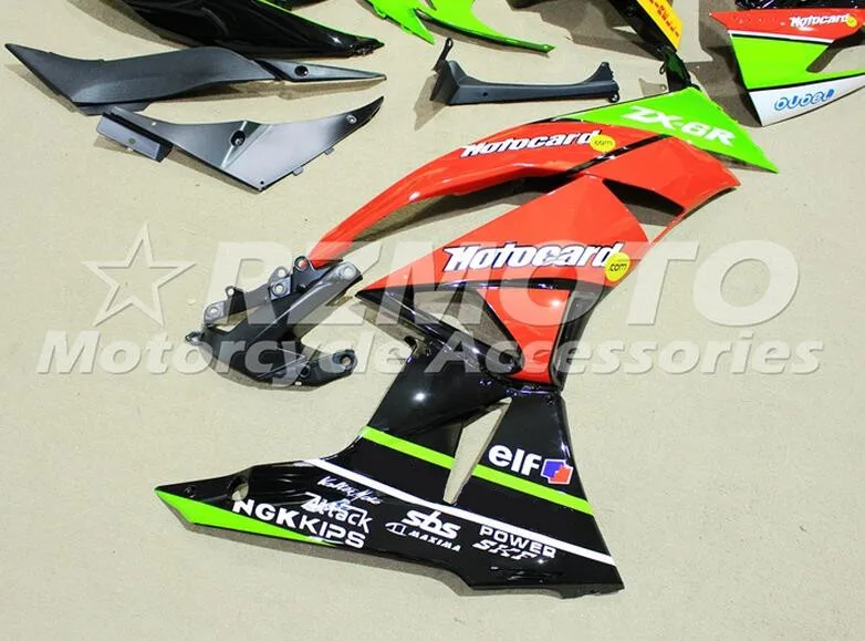 Abs Обтекатели комплект подходит для kawasaki Ninja ZX6R 636 2009 2010 2011 2012 6R 09 10 11 12 ZX-6R Кузов Набор красный зеленый пользовательские